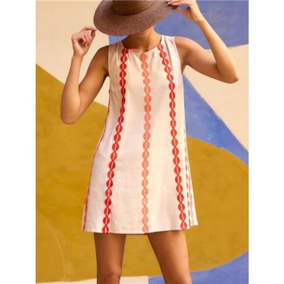 Sleeveless Geometric Print Mini Dress - Picture 2 of 10